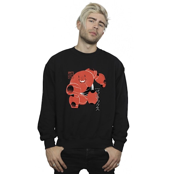 Disney Herr Big Hero 6 Baymax Suite Pose Sweatshirt 4XL Svart Black 4XL