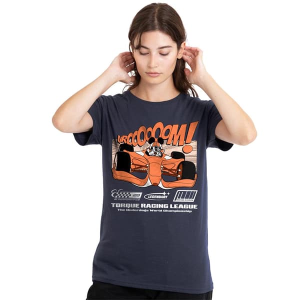Disney Dam/Dam Mickey Mouse Comic Racing T-shirt XL Deep Deep Navy XL