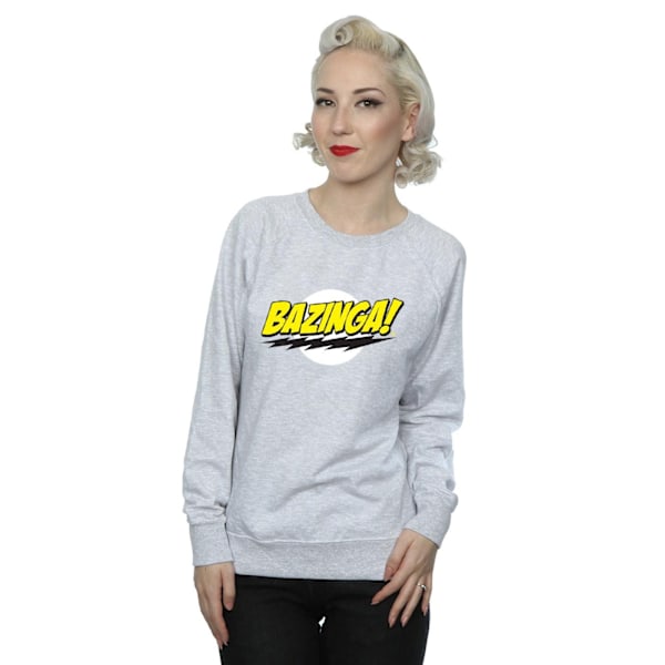 The Big Bang Theory Dam/Damer Sheldon Bazinga Sweatshirt L Heather Grey L