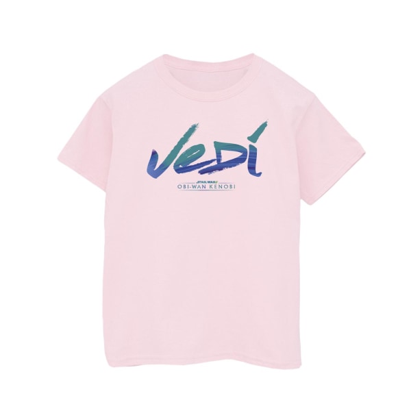 Star Wars Girls Obi-Wan Kenobi Jedi Painted Font Cotton T-Shirt Baby Pink 3-4 Years
