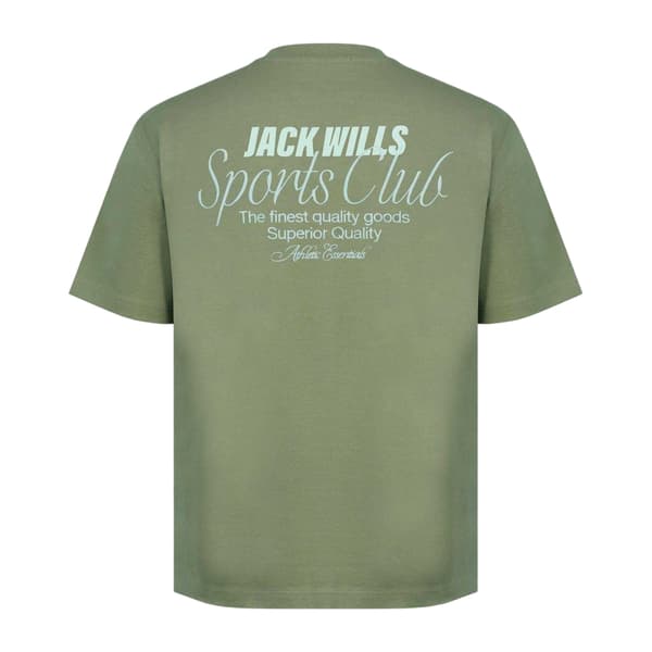 Jack Wills Herr Script Mix Oversized T-shirt S Salviagrön Sage Green S