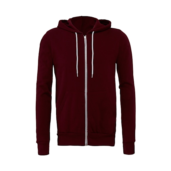 Bella + Canvas Unisex Vuxen Fleece Full Zip Hoodie L Maroon Maroon L