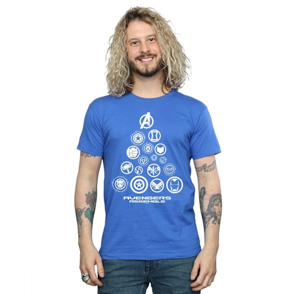 Marvel Avengers Endgame Pyramid Icons T-shirt för män, 4XL, Royal Blå Royal Blue 4XL