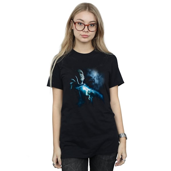 Harry Potter Dam/Kvinnor Voldemort Shadow Bomull Boyfriend T- Black M