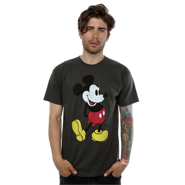 Disney Mens Mickey Mouse Classic Kick T-Shirt M Light Graphite Light Graphite M