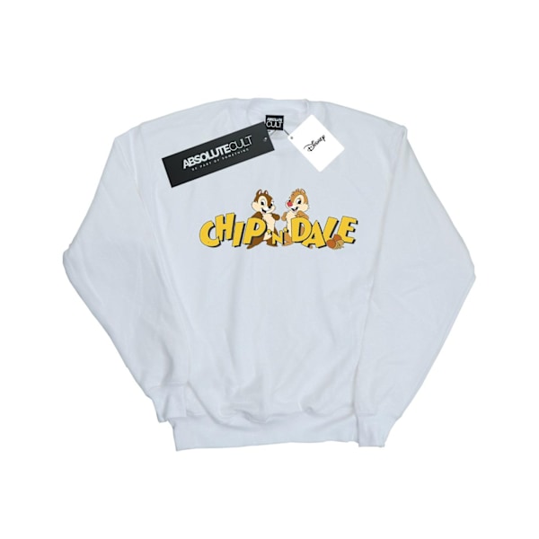 Disney Herr Chip And Dale Karaktär Logo Sweatshirt 4XL Vit White 4XL