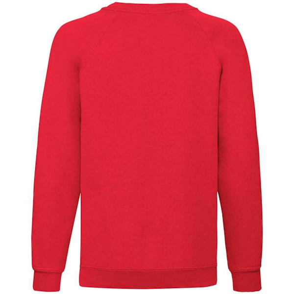 Fruit Of The Loom Barn/Barn Classic Raglan Sweatshirt 3-4 Red 3-4 Years