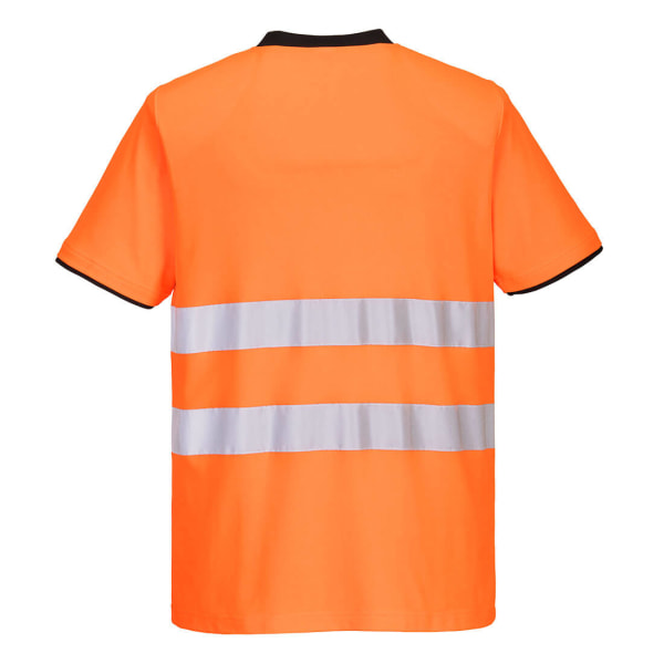 Portwest Mens PW2 Cotton High-Vis Safety T-Shirt 4XL Orange/Bla Orange/Black 4XL