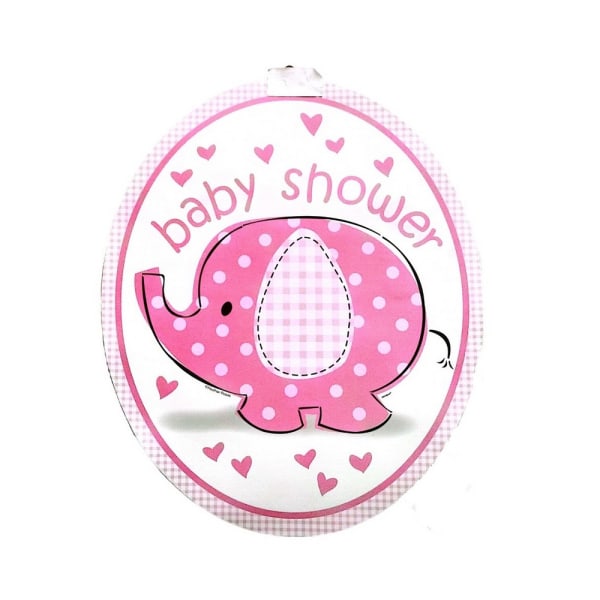 Unik Party Elephant Baby Shower Party Decoration One Size Pin Pink/White One Size