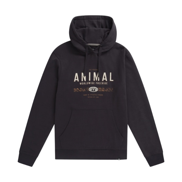 Animal Mens River Logo Ekologisk Hoodie M Charcoal Charcoal M