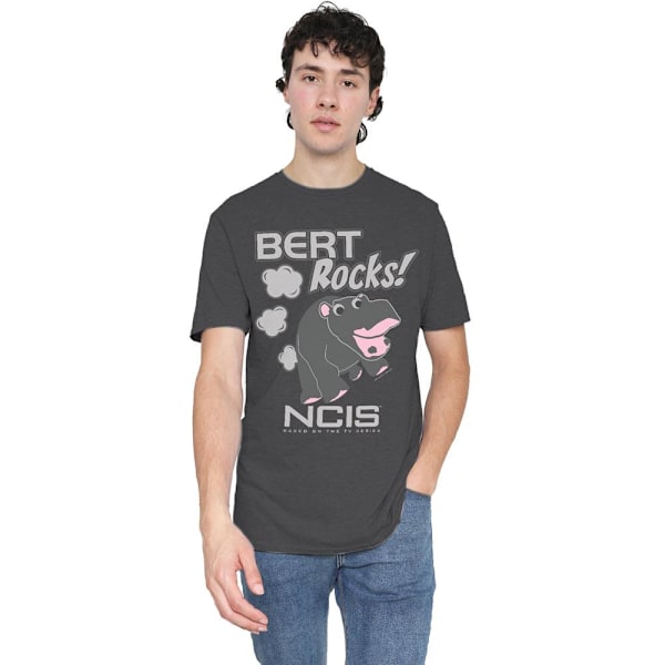 NCIS Unisex Vuxen Bert Rocks T-Shirt XL Charcoal Charcoal XL