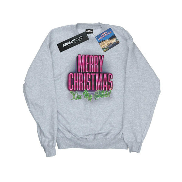 National Lampoon's Christmas Vacation Girls Kiss My Ass Sweatshirt Sports Grey 9-11 Years