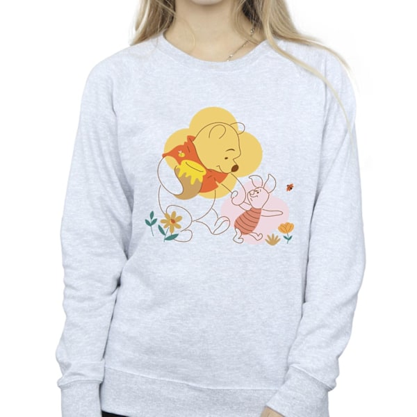 Disney Dam/Damer Winnie The Pooh Piglet Sweatshirt XXL Spor Sports Grey XXL