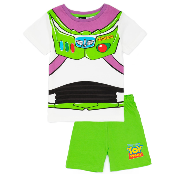 Toy Story Boys Buzz Lightyear Kostym Kort Pyjamas Set 3-4 År Green 3-4 Years