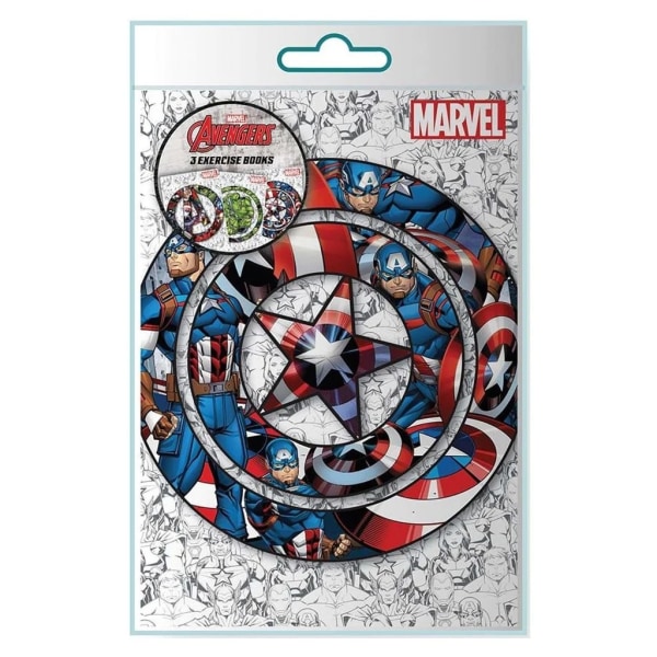 Marvel Avengers Book (paket med 3) One Size Flerfärgad Multicoloured One Size