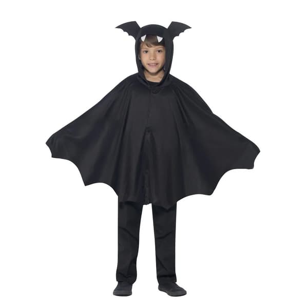 Smiffys Barn/Barn Bat Cape 7-9 År Svart Black 7-9 Years