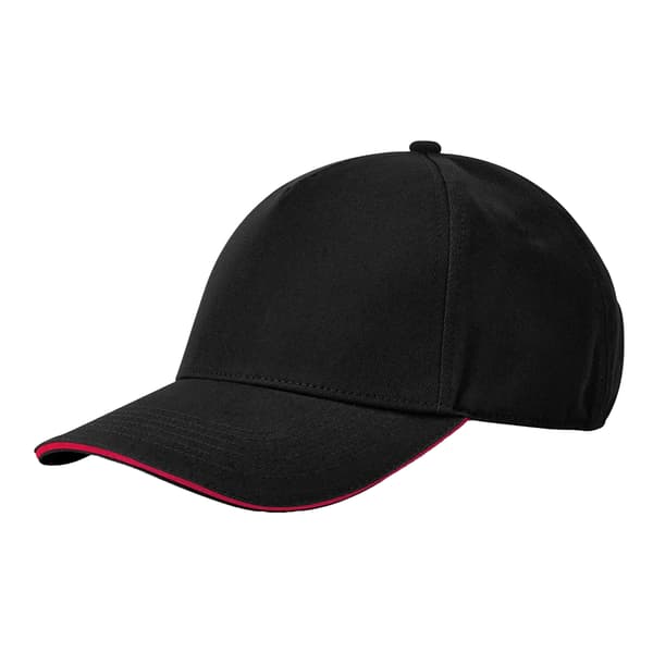 Beechfield EarthAware Classic 5 Panel Baseballkeps i Ekologisk Bomull Black/Classic Red One Size