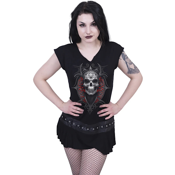 Spiral Direct Dam/Dam High Priestess Stud Midjekort Klänning Black XL