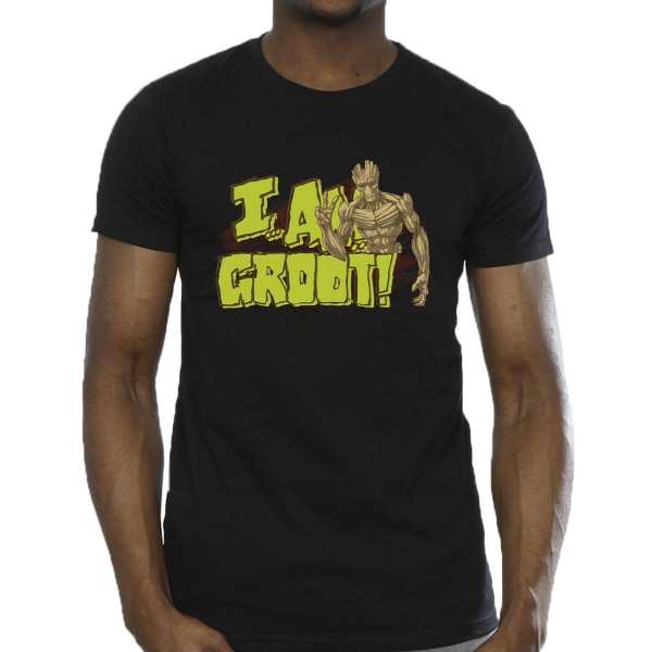 Guardians Of The Galaxy Herr I Am Groot T-shirt 4XL Svart Black 4XL
