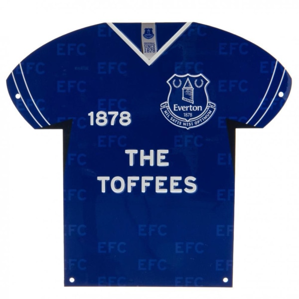 Everton FC tröja formad metallskylt One Size Blå Blue One Size