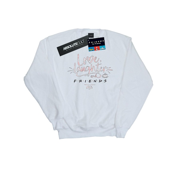 Friends Mens Love Laughter Sweatshirt L Vit White L