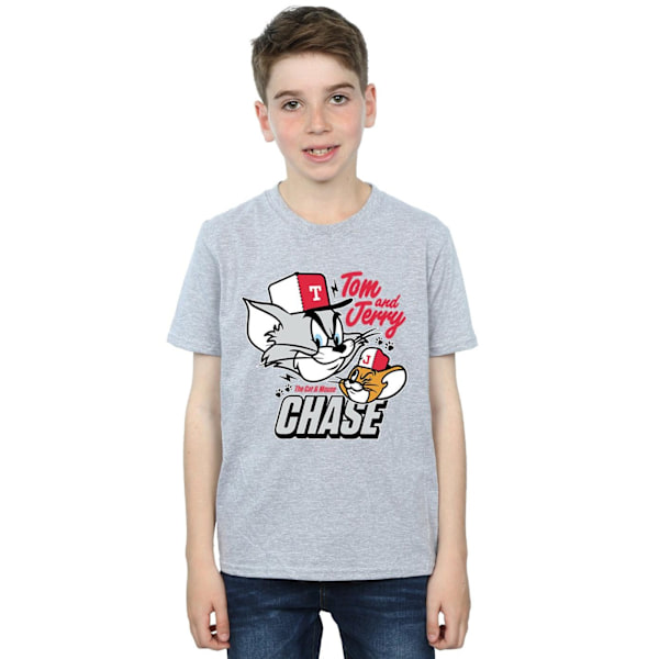 Tom och Jerry Pojkar Katt & Musjakt T-shirt 9-11 År Sport Sports Grey 9-11 Years