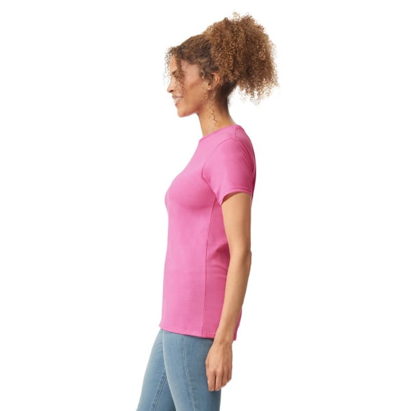 Gildan Womens/Ladies Softstyle Plain Ringspun Cotton Fitted T-S Azalea 6 UK