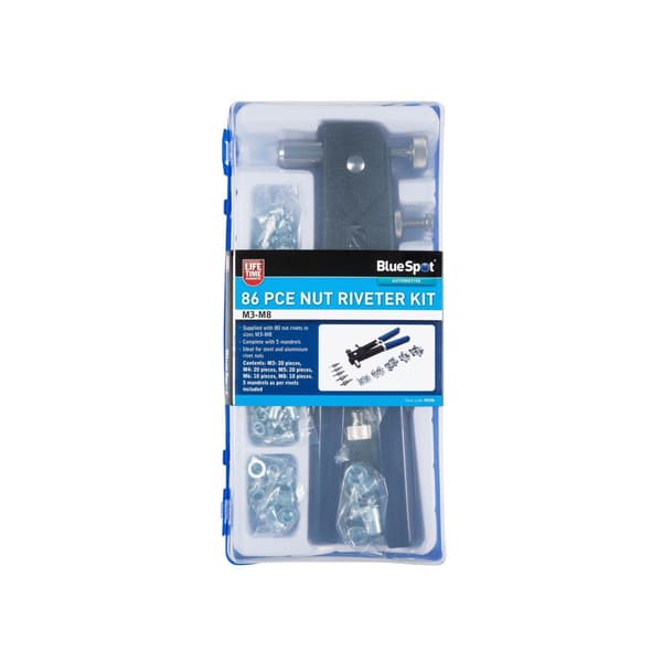 Bluespot Tools Mutterdragare Kit (m3-m8) 86 Delar En Storlek Multi Multi Colour One Size