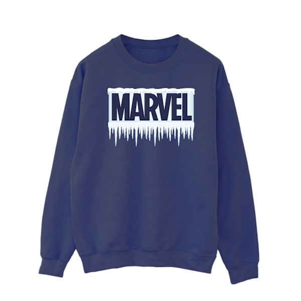 Marvel Herr Icicle Logo Sweatshirt S Marinblå Navy Blue S