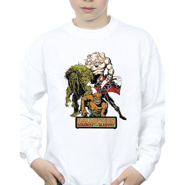 Marvel Boys Halloween Monsters Sweatshirt 5-6 år Vit White 5-6 Years