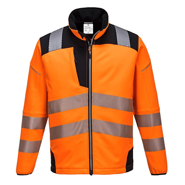 Portwest Herr PW3 Hi-Vis Softshelljacka XL Orange/Svart Orange/Black XL
