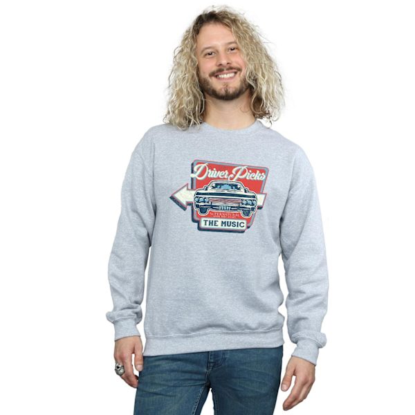 Supernatural Herr Driver Väljer Musiken Sweatshirt 4XL Sport Sports Grey 4XL