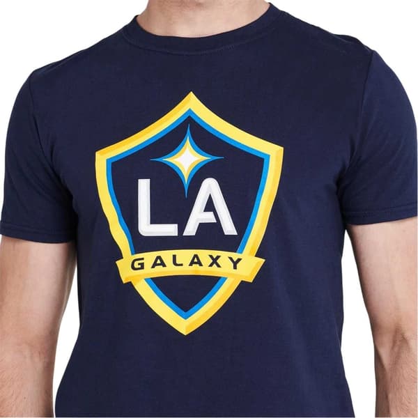 LA Galaxy Herr MLS Logotyp Bomulls T-Shirt S Blå Blue S
