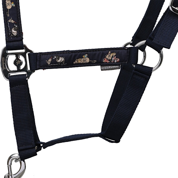 Thelwell Practice Makes Perfect Hästgrimma och Ledrep S Navy/Red Small Pony