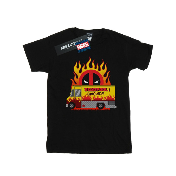 Marvel Girls Deadpool Chimichangas Van Bomull T-shirt 7-8 år Black 7-8 Years