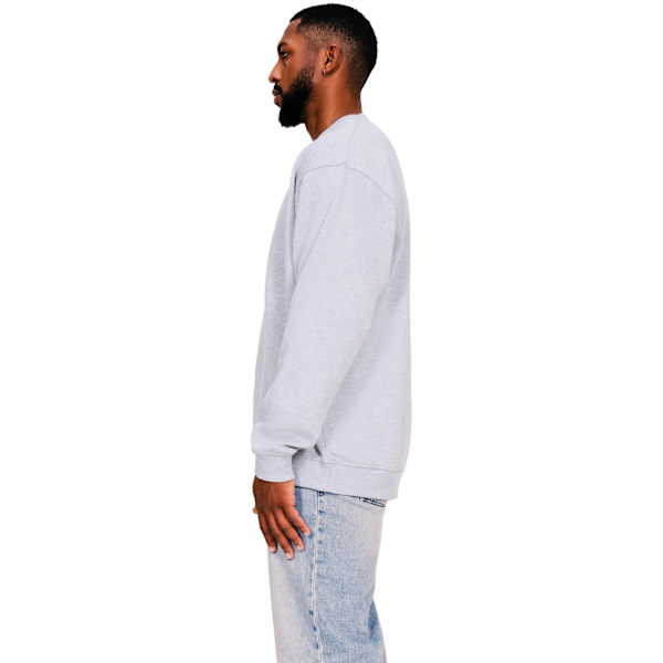Casual Classics Herr Ringspun Bomull Förlängd Halsringning Oversize Heather Grey XS