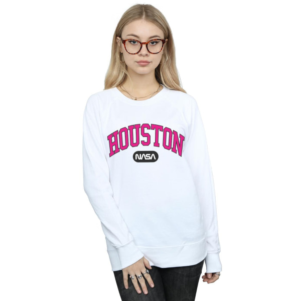 NASA Dam/Kvinnor Houston Collegiate Sweatshirt S Vit White S