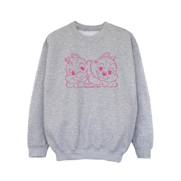 Disney Girls Chip ´n´ Dale Nuts About You Sweatshirt 12-13 År Sports Grey 12-13 Years