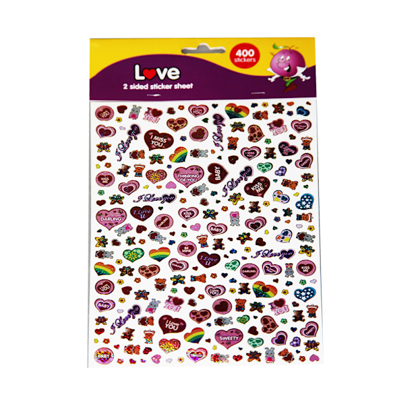 Lila Peach Love A5 klistermärkesark En storlek Flerfärgad Multicoloured One Size