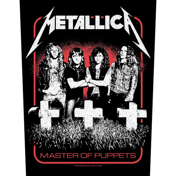 Metallica Master Of Puppets Patch One Size Röd/Svart/Vit Red/Black/White One Size
