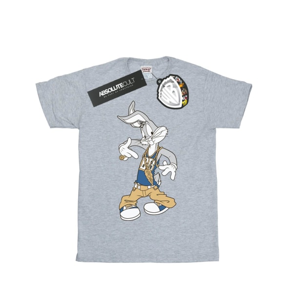 Looney Tunes Girls Bugs Bunny Rapper Bomull T-shirt 7-8 år S Sports Grey 7-8 Years