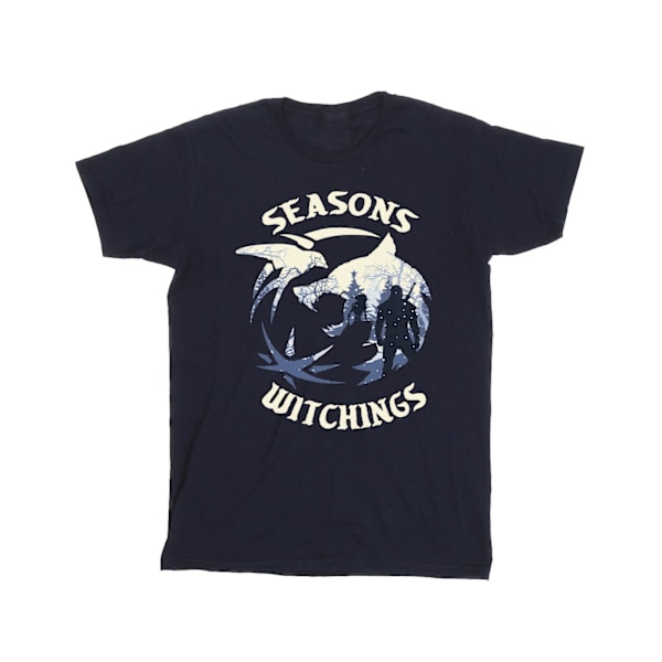 Netflix The Witcher Julvarg T-shirt för män 4XL Marinblå Navy Blue 4XL