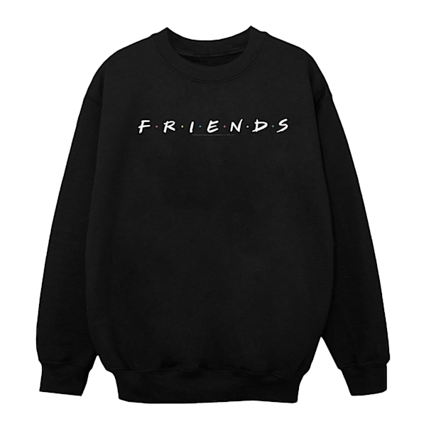 Friends Pojkar Text Logo Sweatshirt 7-8 År Svart Black 7-8 Years