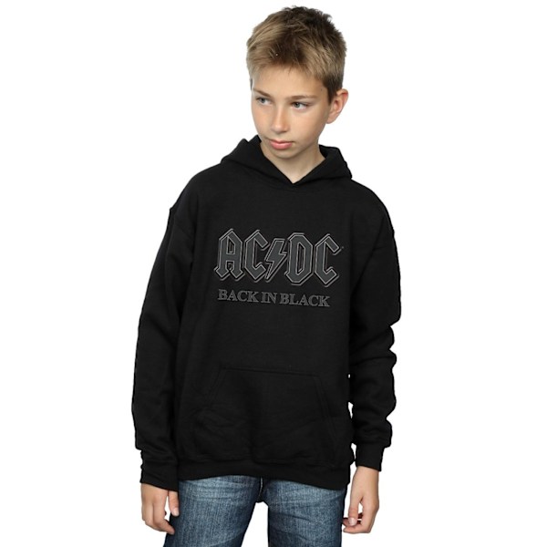 AC/DC Boys Back In Black Hoodie 12-13 år Svart Black 12-13 Years