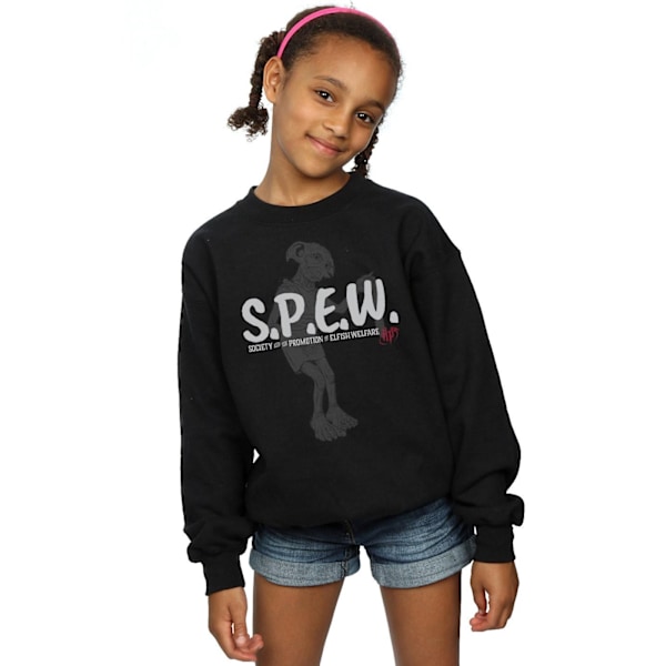 Harry Potter flickor Dobby SPEW Sweatshirt 7-8 år svart Black 7-8 Years