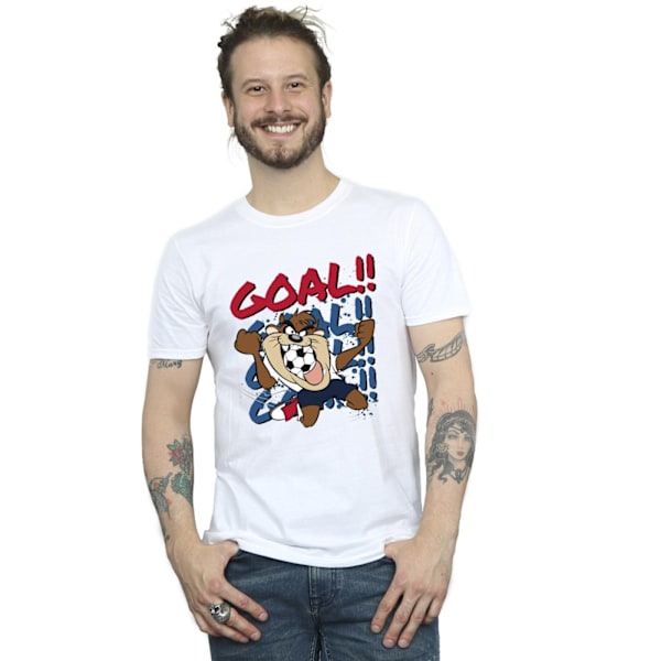 Looney Tunes Taz Goal Goal Goal T-shirt L Vit White L