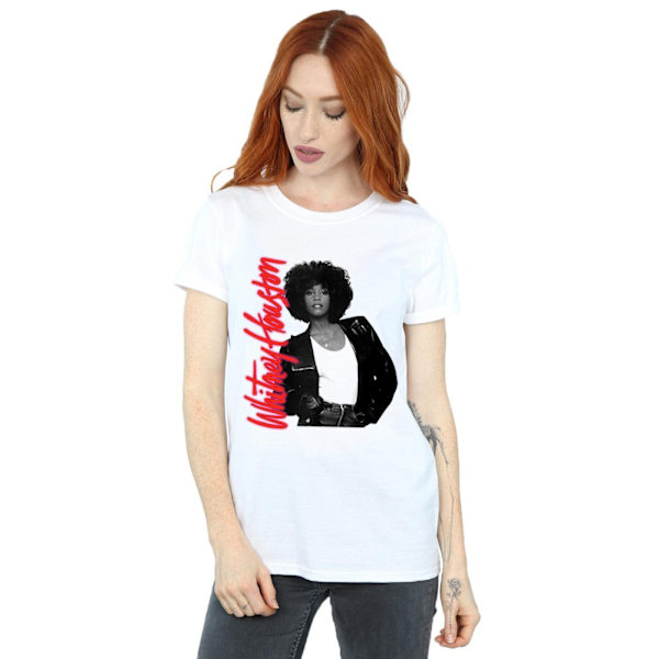 Whitney Houston Dam/Damer Whitney Pose Bomull Boyfriend T-shirt L Vit White L