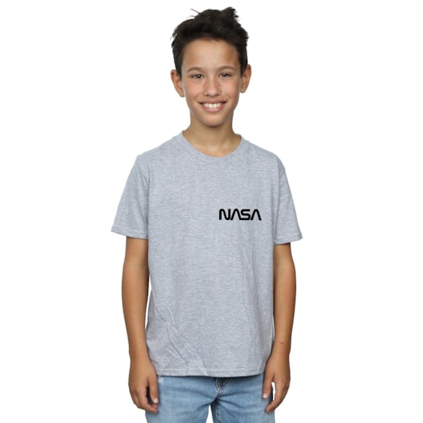 NASA Boys Modern Logo Chest T-Shirt 9-11 år Sports Grey Sports Grey 9-11 Years