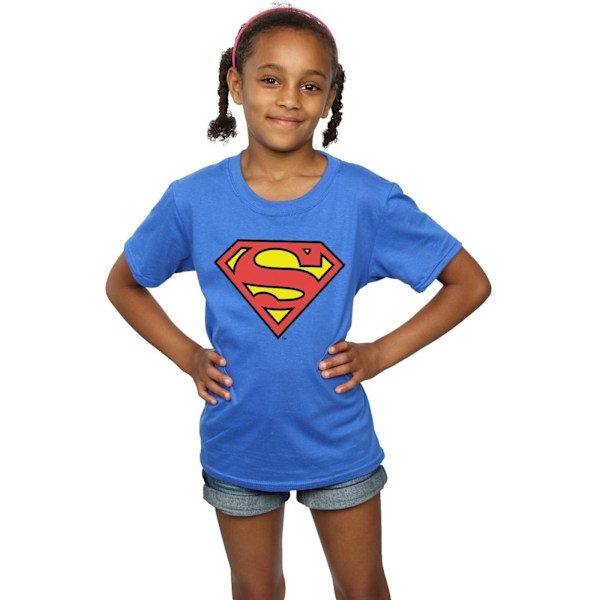 Superman Girls Logo Bomull T-shirt 7-8 år Royal Blue Royal Blue 7-8 Years