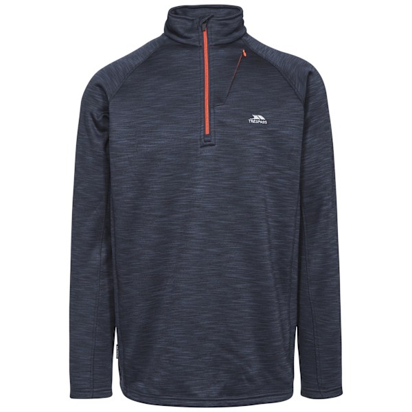 Trespass Mens Collins Half Zip Fleece Top S Navy Marl Navy Marl S